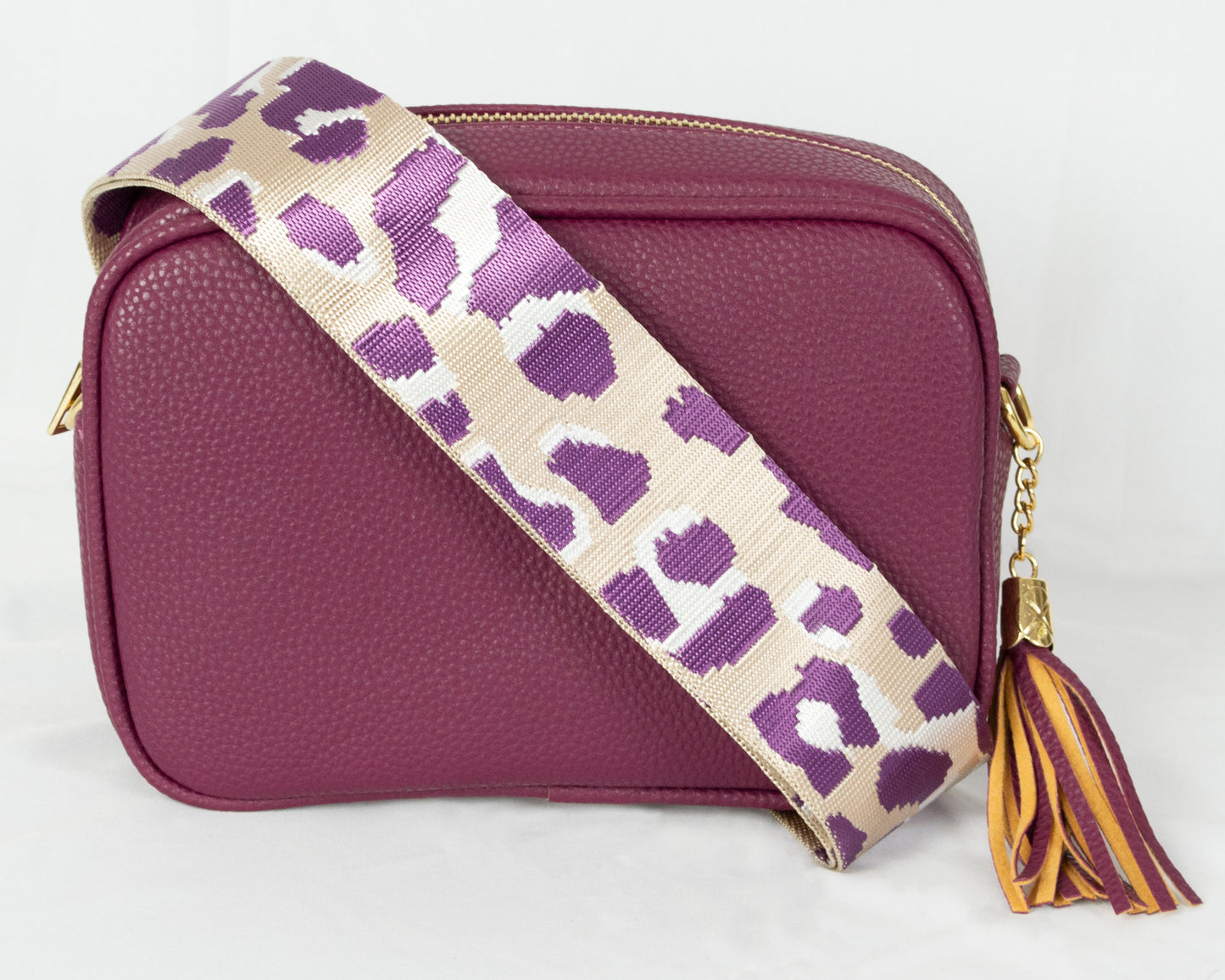 2 Straps Camera Bag with Leopard Pattern Strap