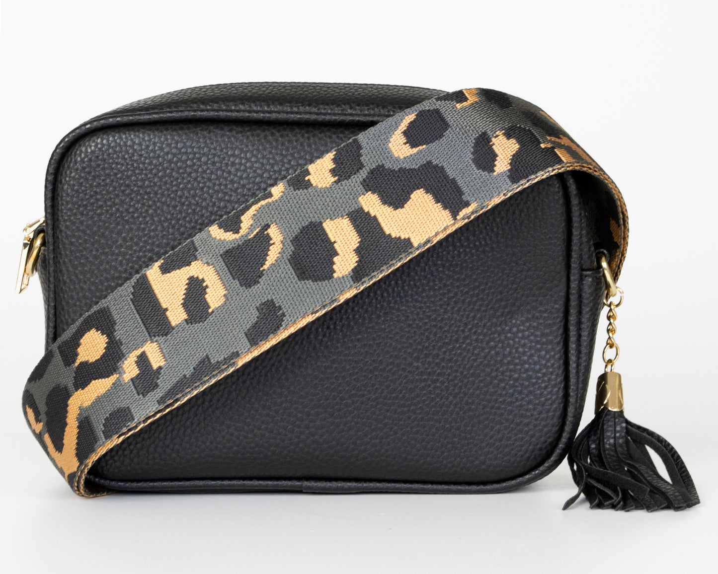 2 Straps Camera Bag with Leopard Pattern Strap