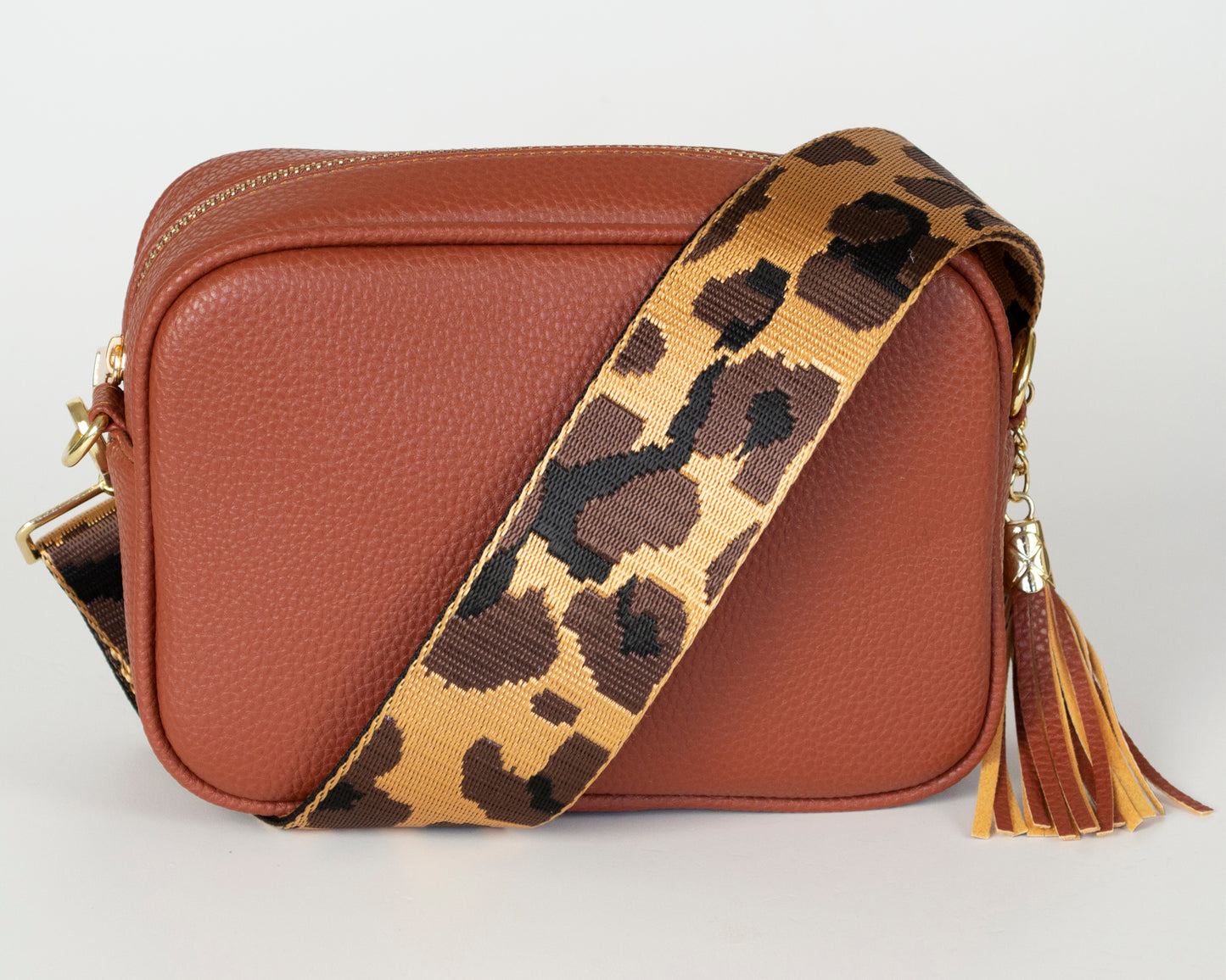 2 Straps Camera Bag with Leopard Pattern Strap