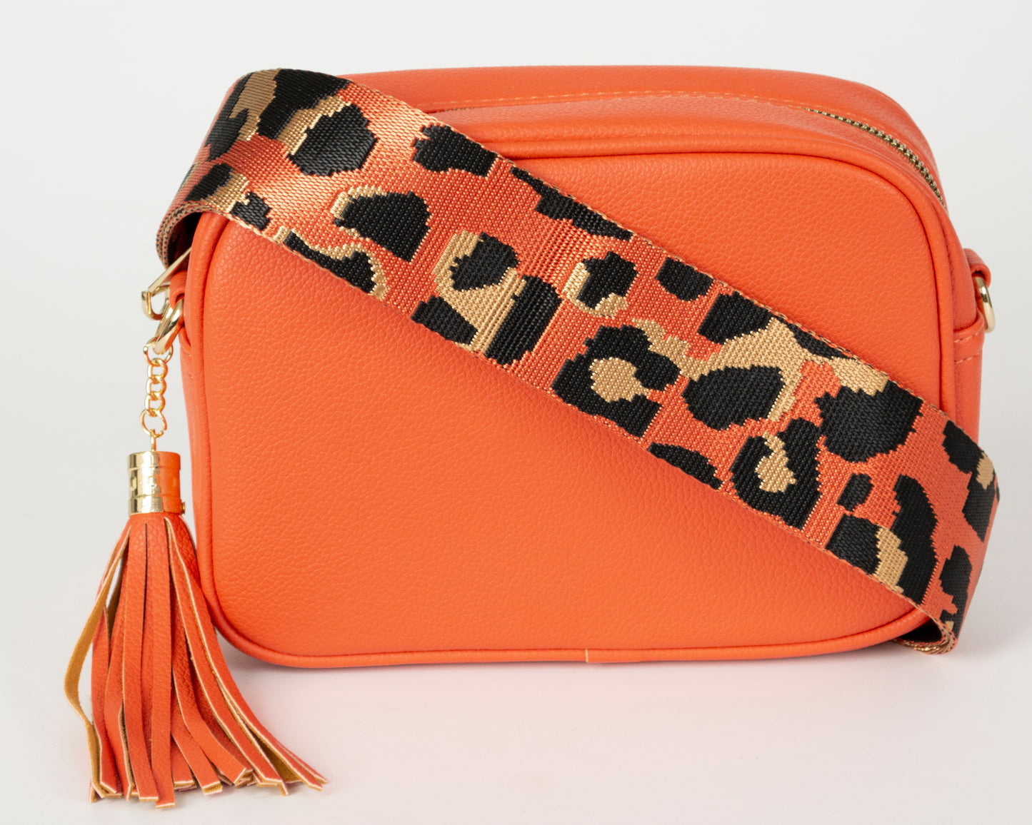 2 Straps Camera Bag with Leopard Pattern Strap