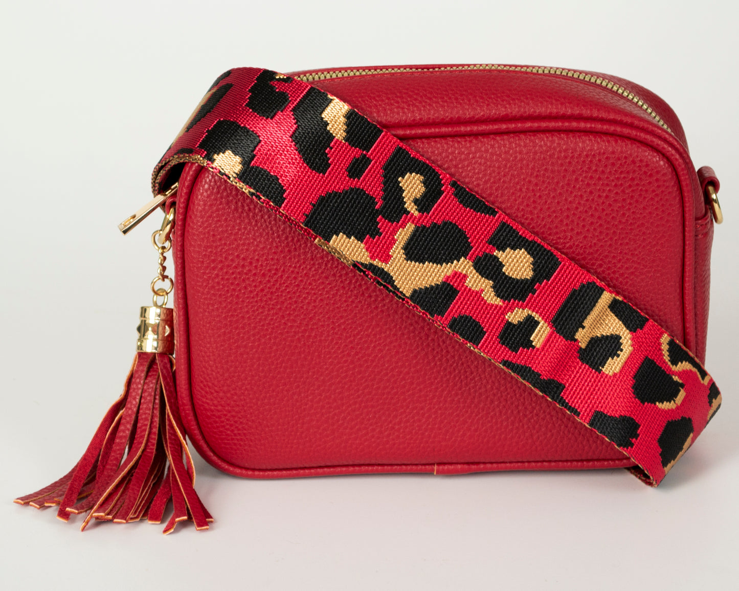 2 Straps Camera Bag with Leopard Pattern Strap