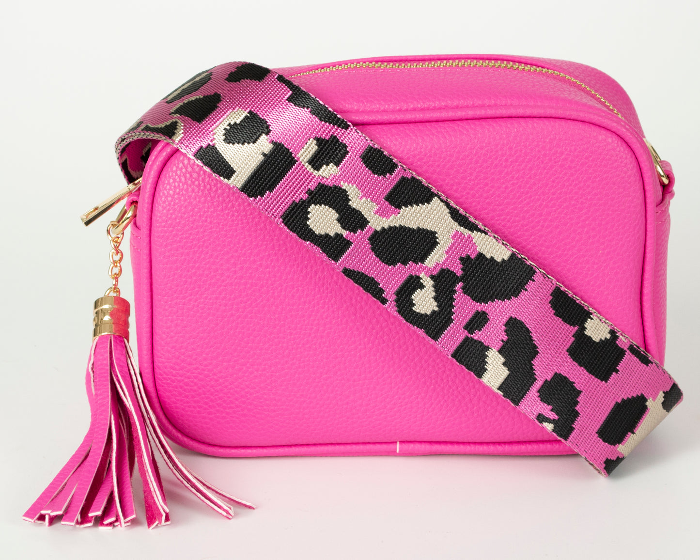 2 Straps Camera Bag with Leopard Pattern Strap