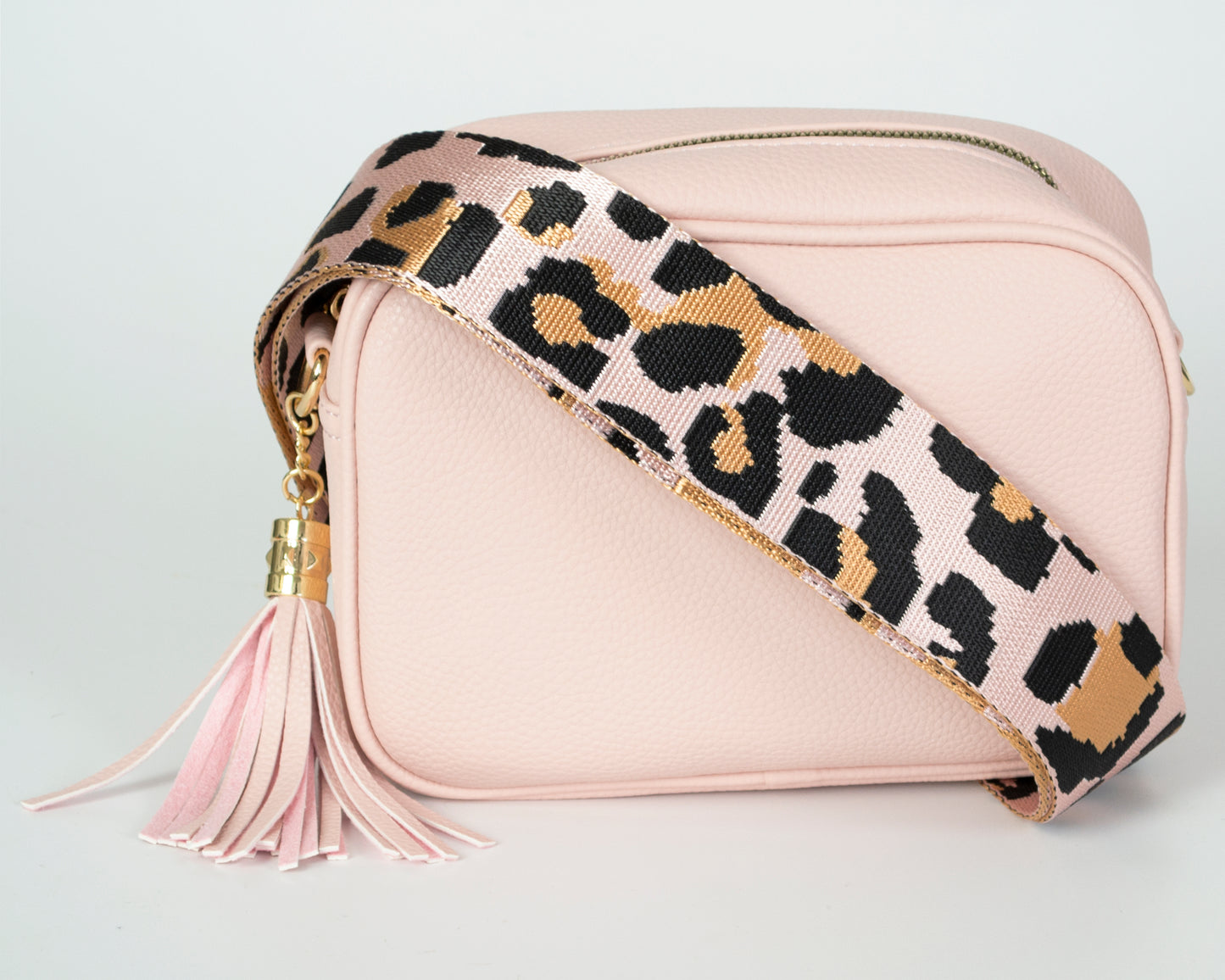2 Straps Camera Bag with Leopard Pattern Strap