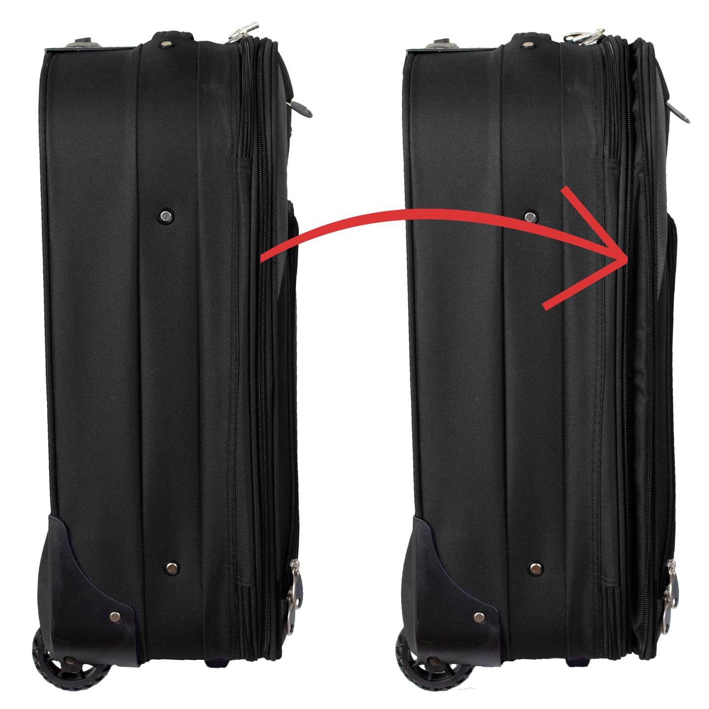 2 Wheels Soft Case Luggage Black