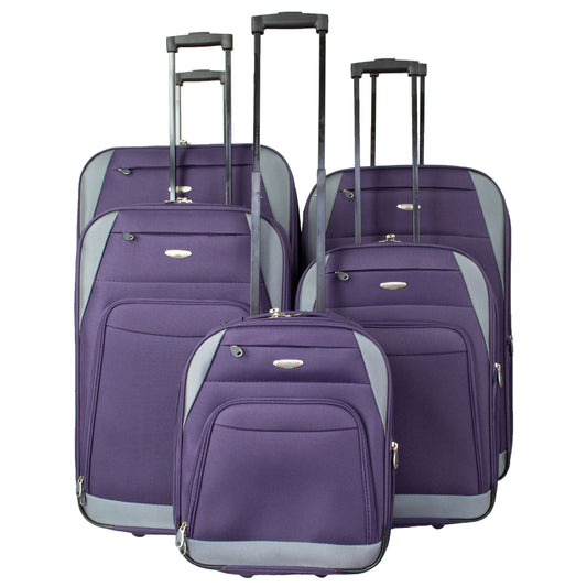 2 Wheels Soft Case Luggage Purple