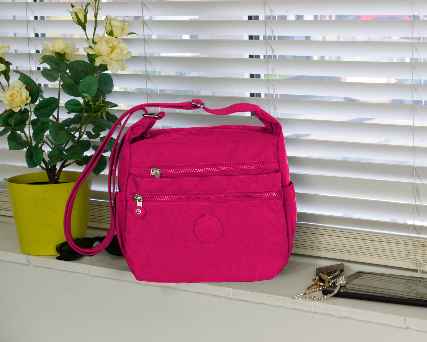 Nylon Cross-body Bag - Plain Colours