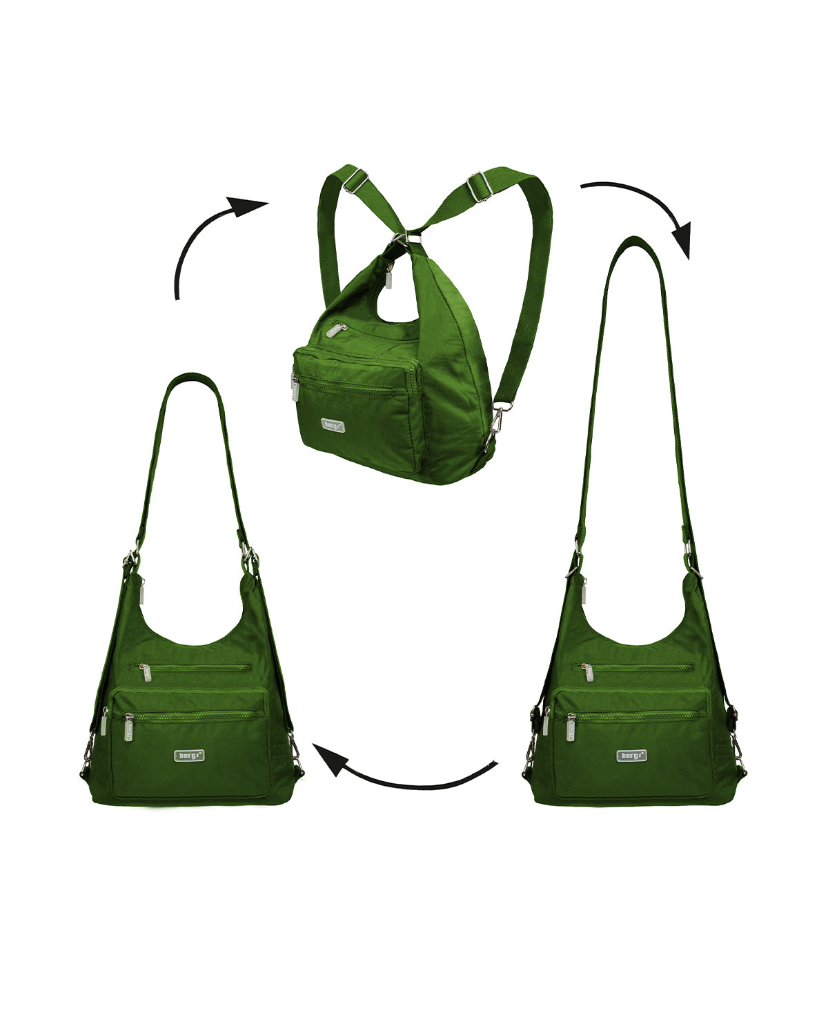 BergsFlexy Funky Convertible Handbags to Backpack to Shoulder Bag Nylon 10L