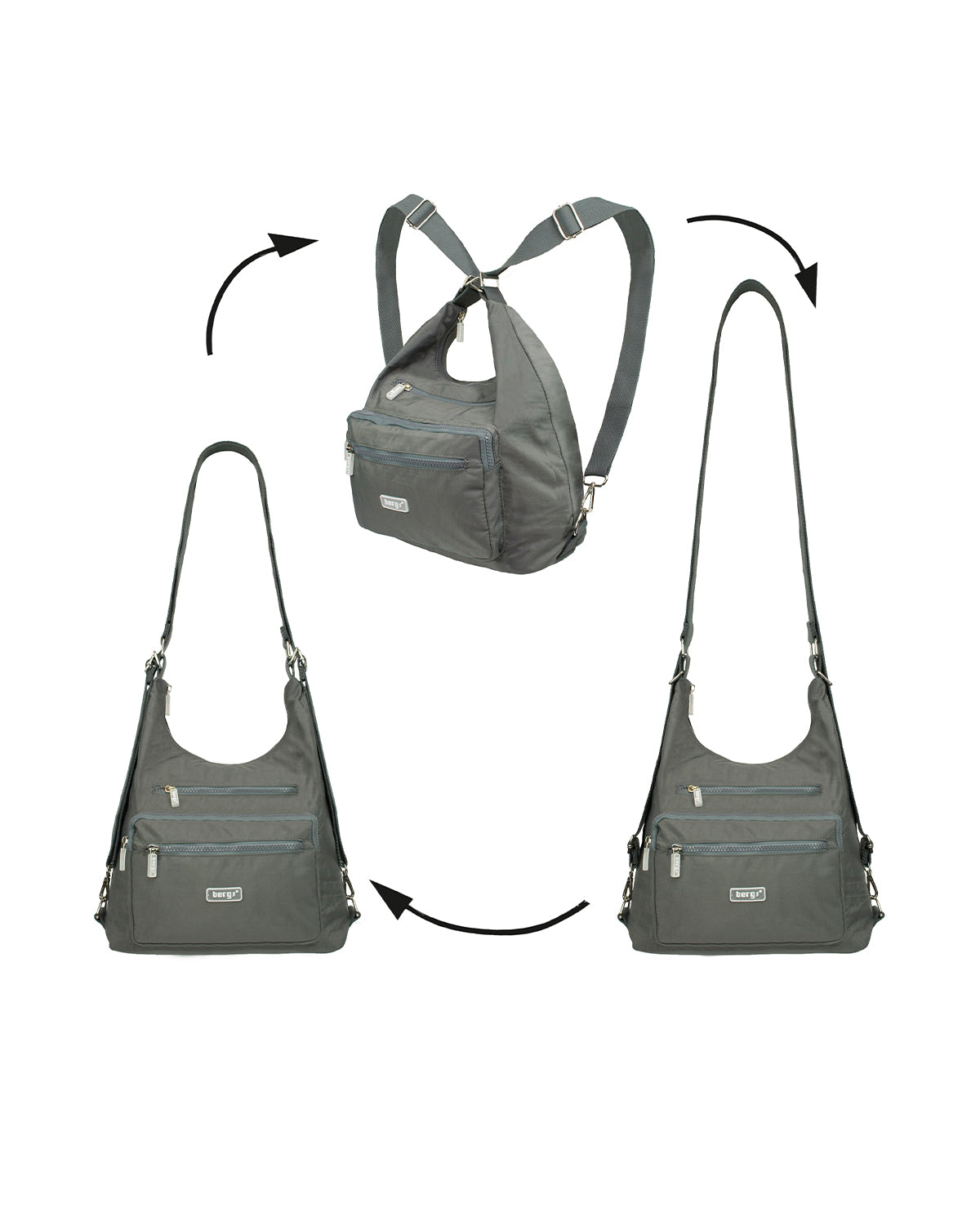 BergsFlexy Funky Convertible Handbags to Backpack to Shoulder Bag Nylon 10L