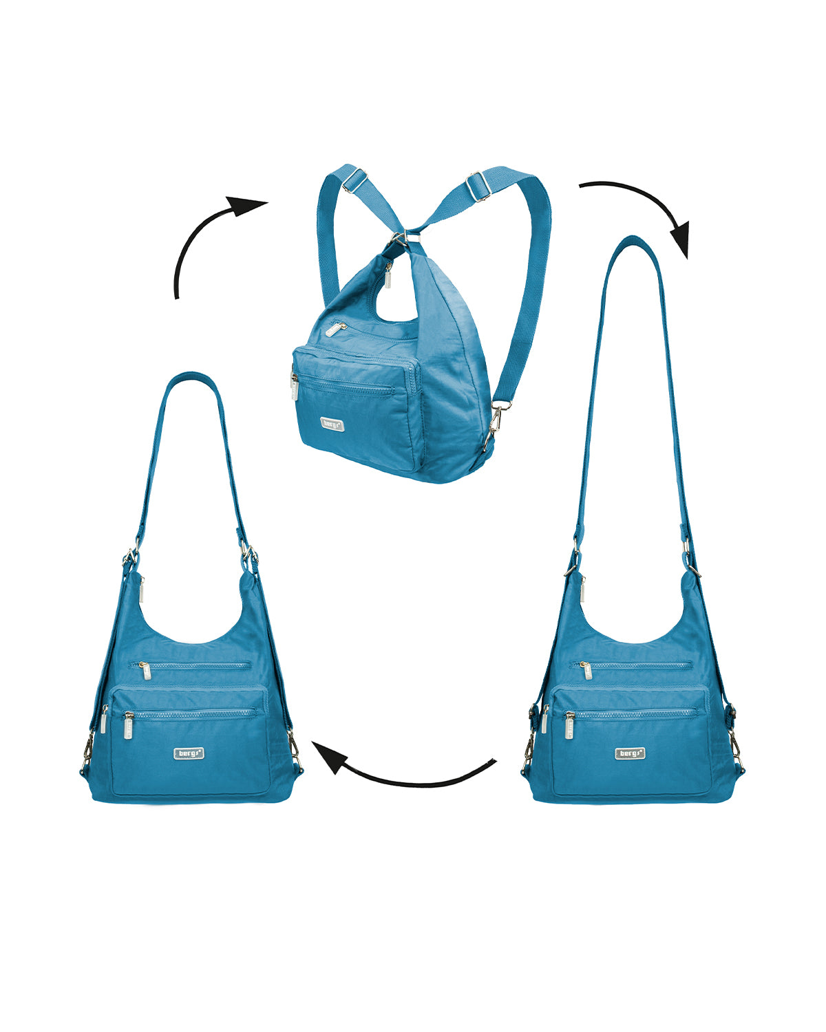Funky Convertible Handbags to Backpack to Shoulder Bag Nylon 10L