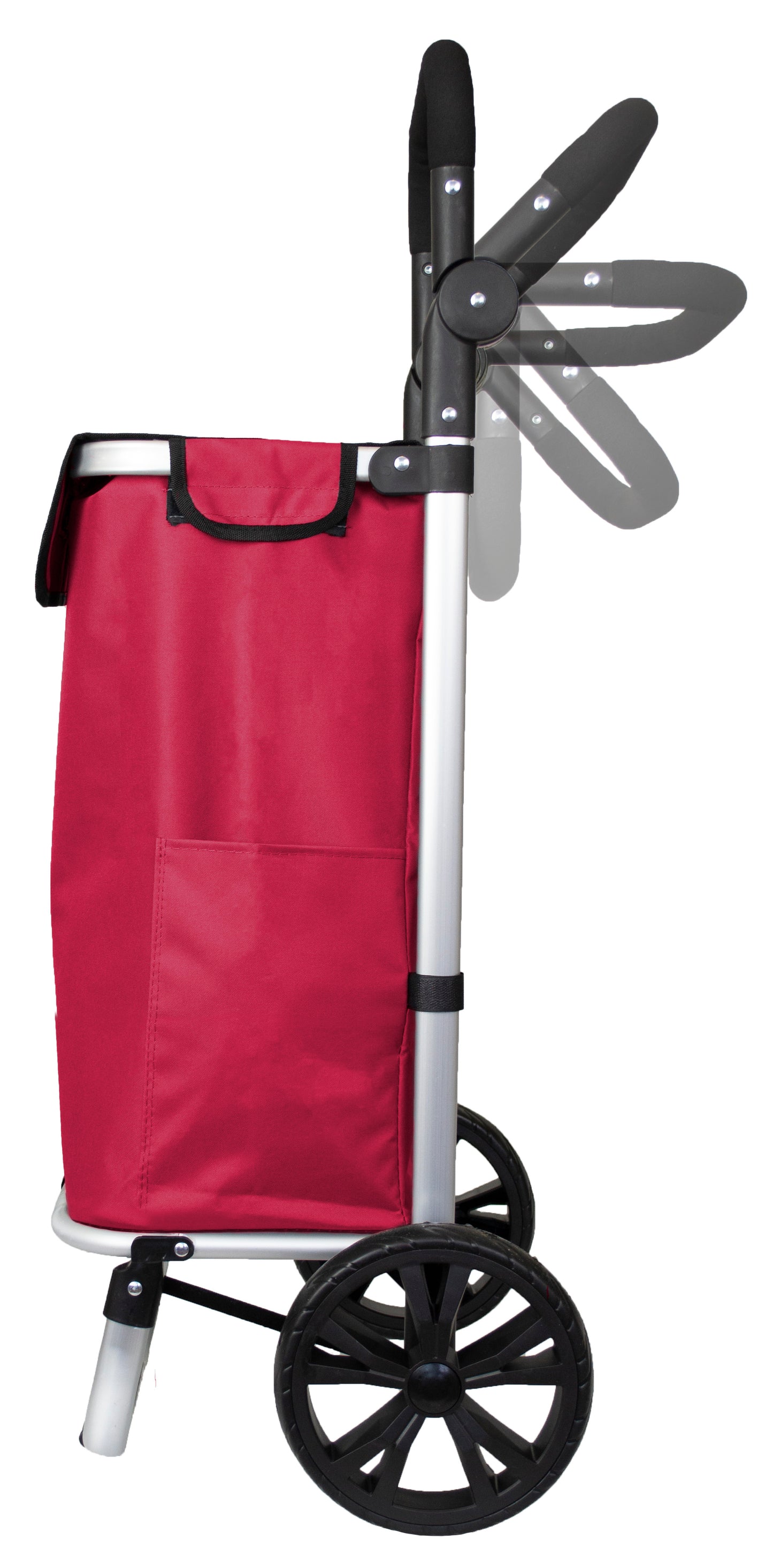 Aluminium Shopping Trolley with Adjustable Handle 45L