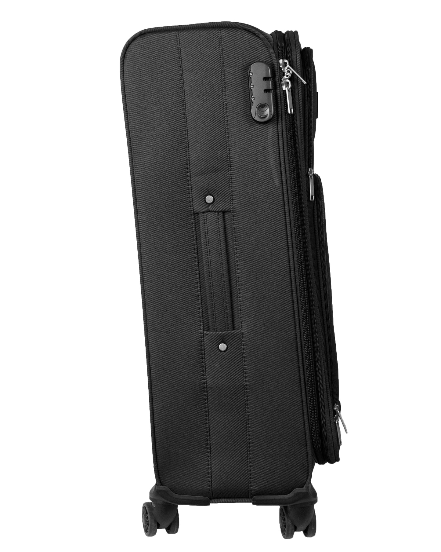 4 Wheels Soft Case Luggage Black