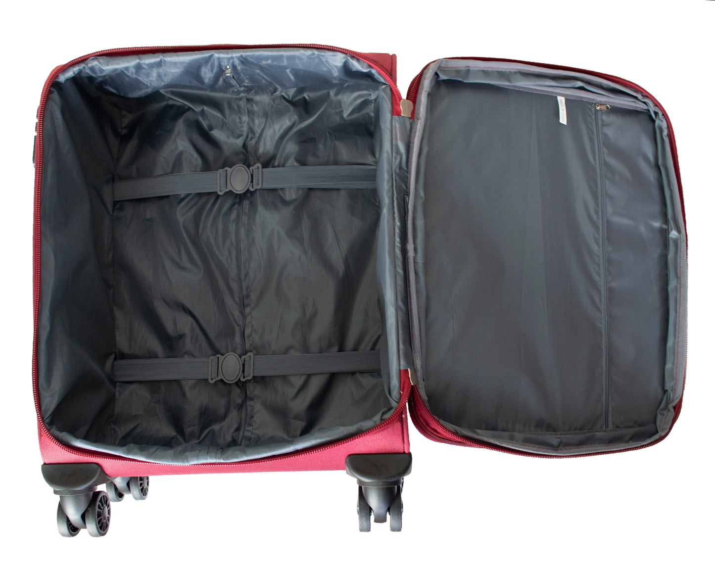 4 Wheels Soft Case Luggage Red