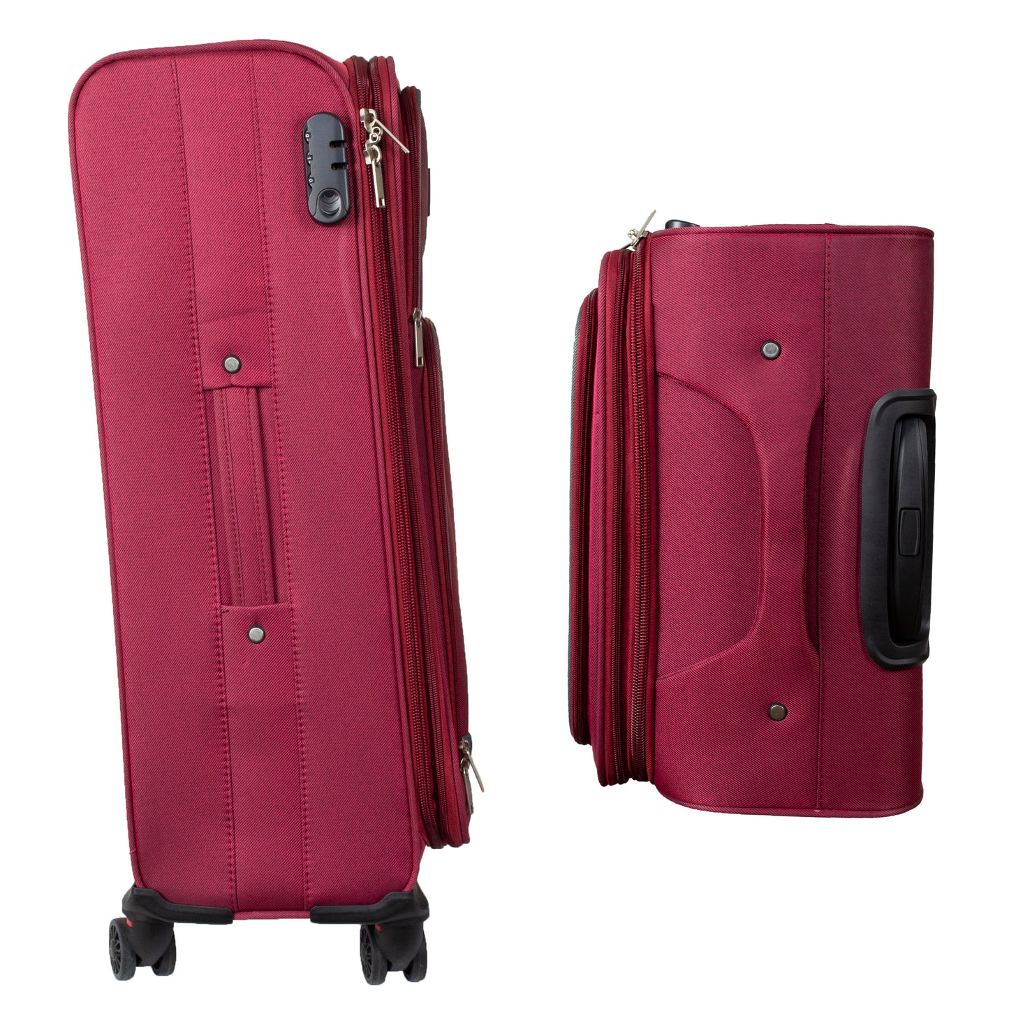 4 Wheels Soft Case Luggage Red