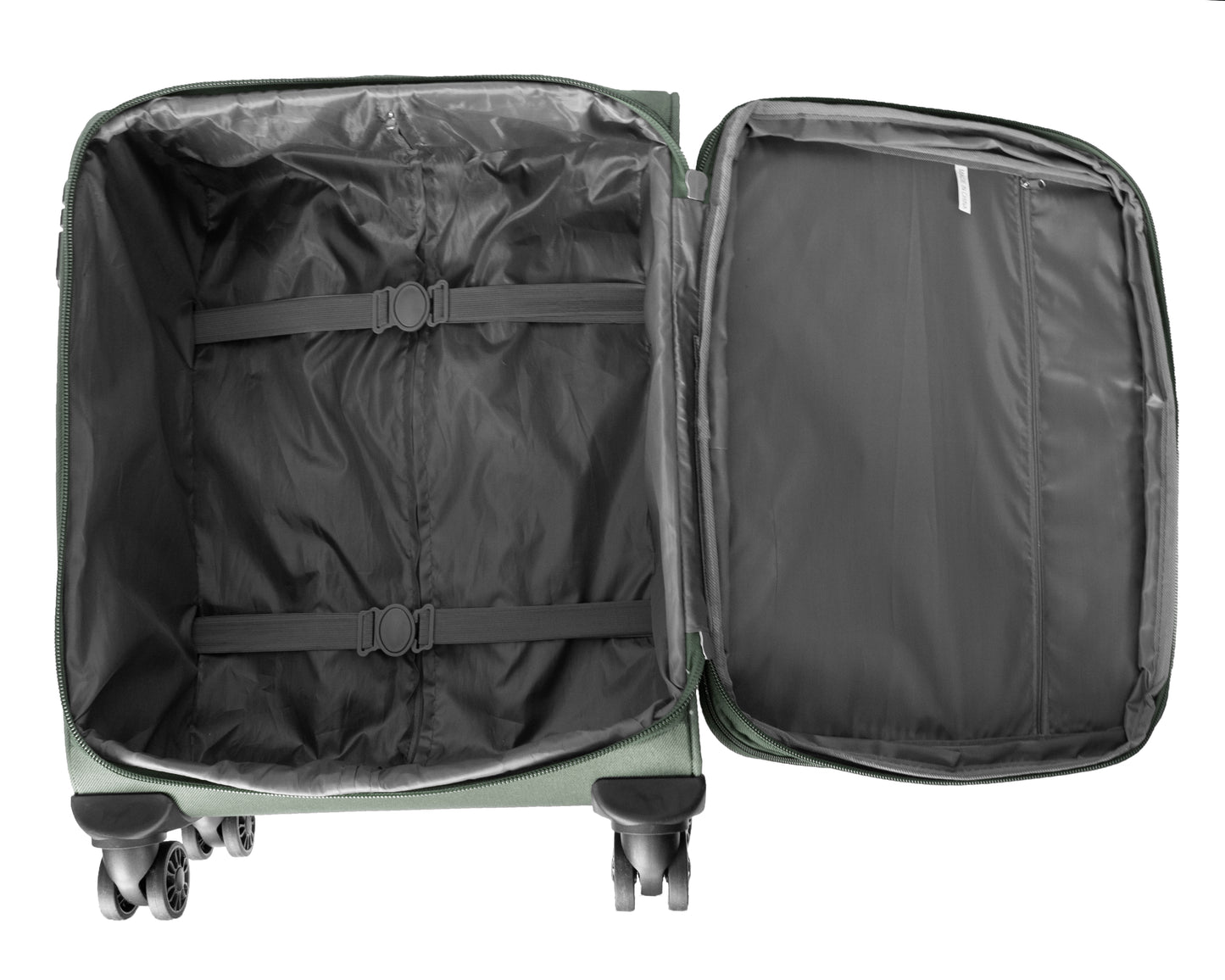4 Wheels Soft Case Luggage Green