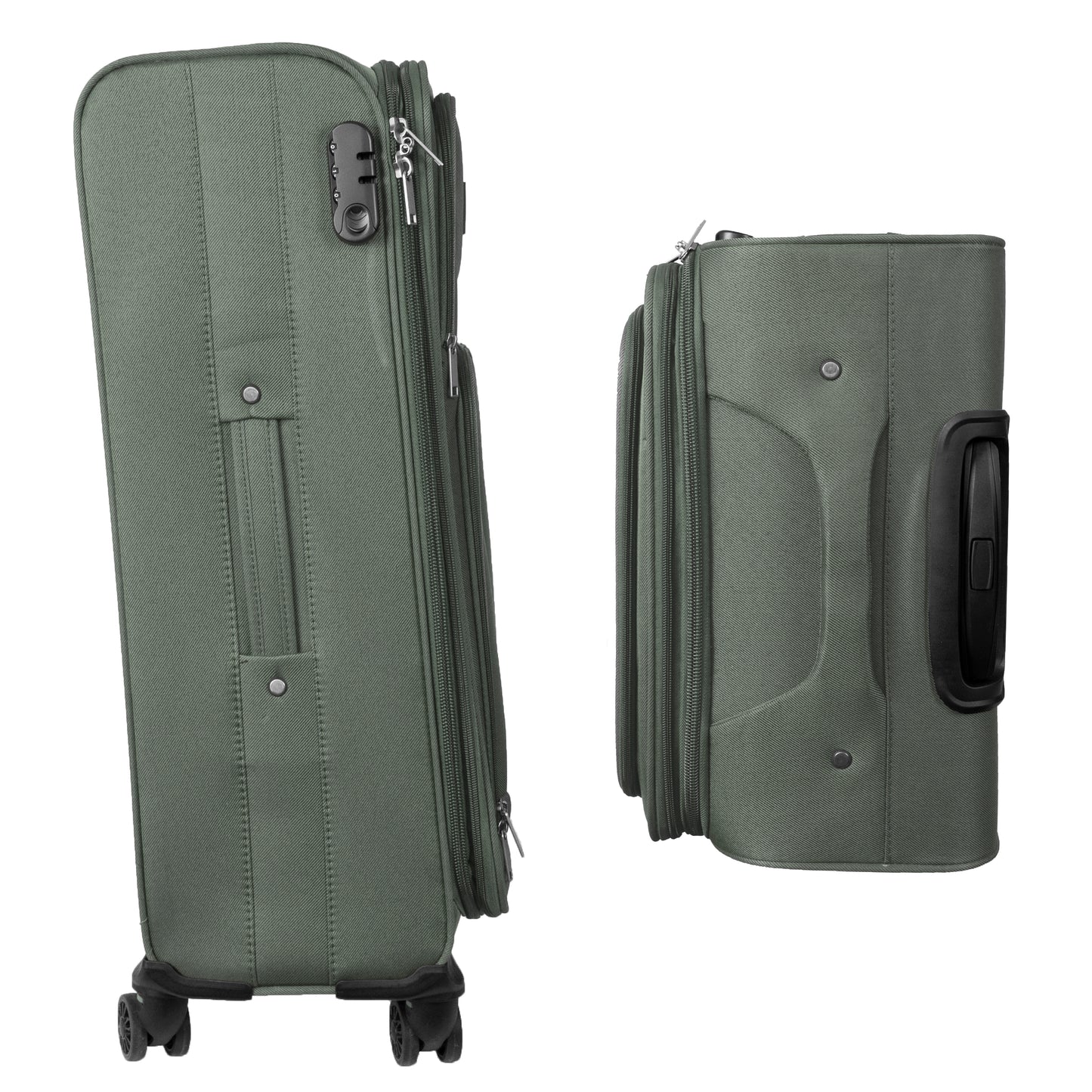 4 Wheels Soft Case Luggage Green