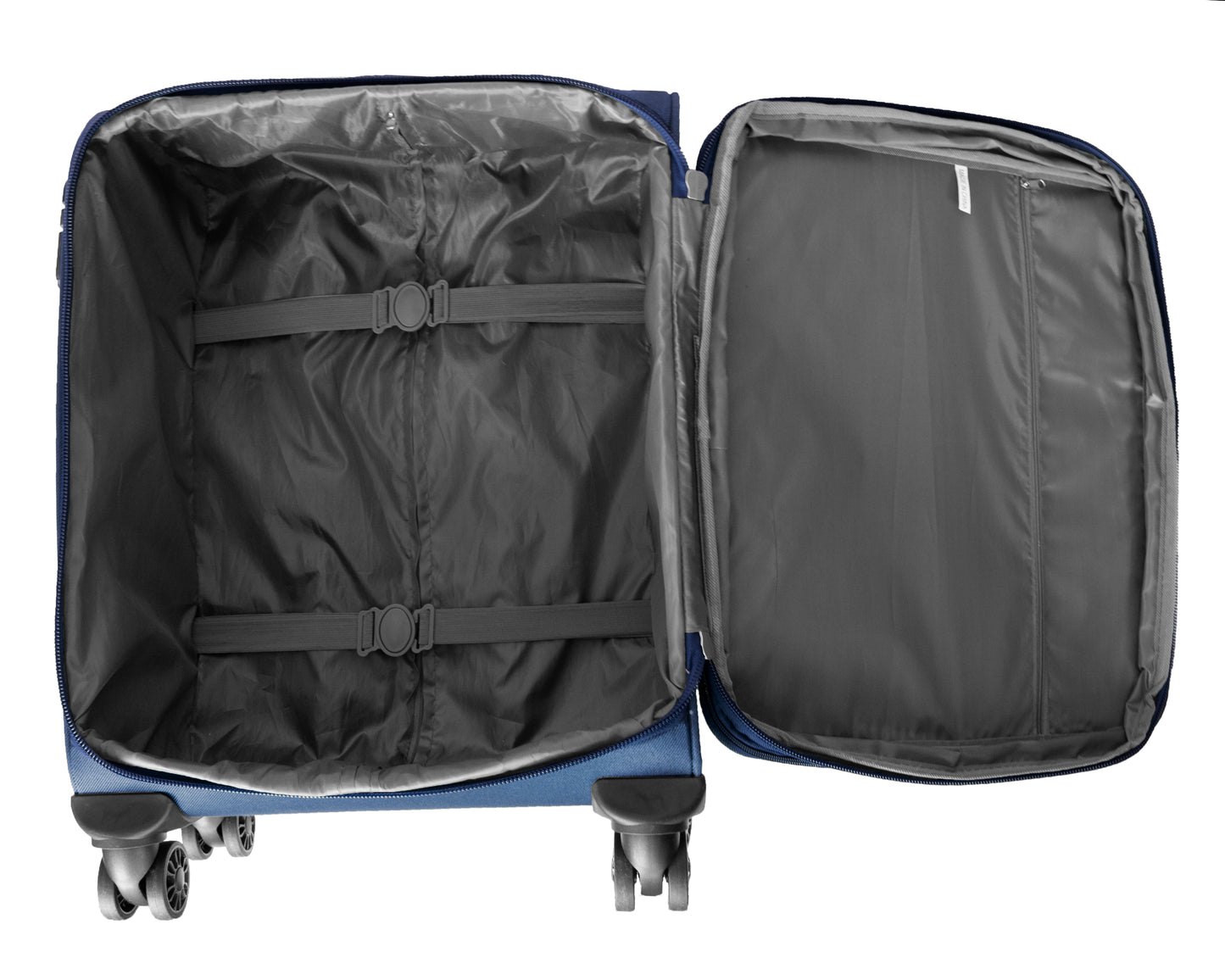 4 Wheels Soft Case Luggage Navy