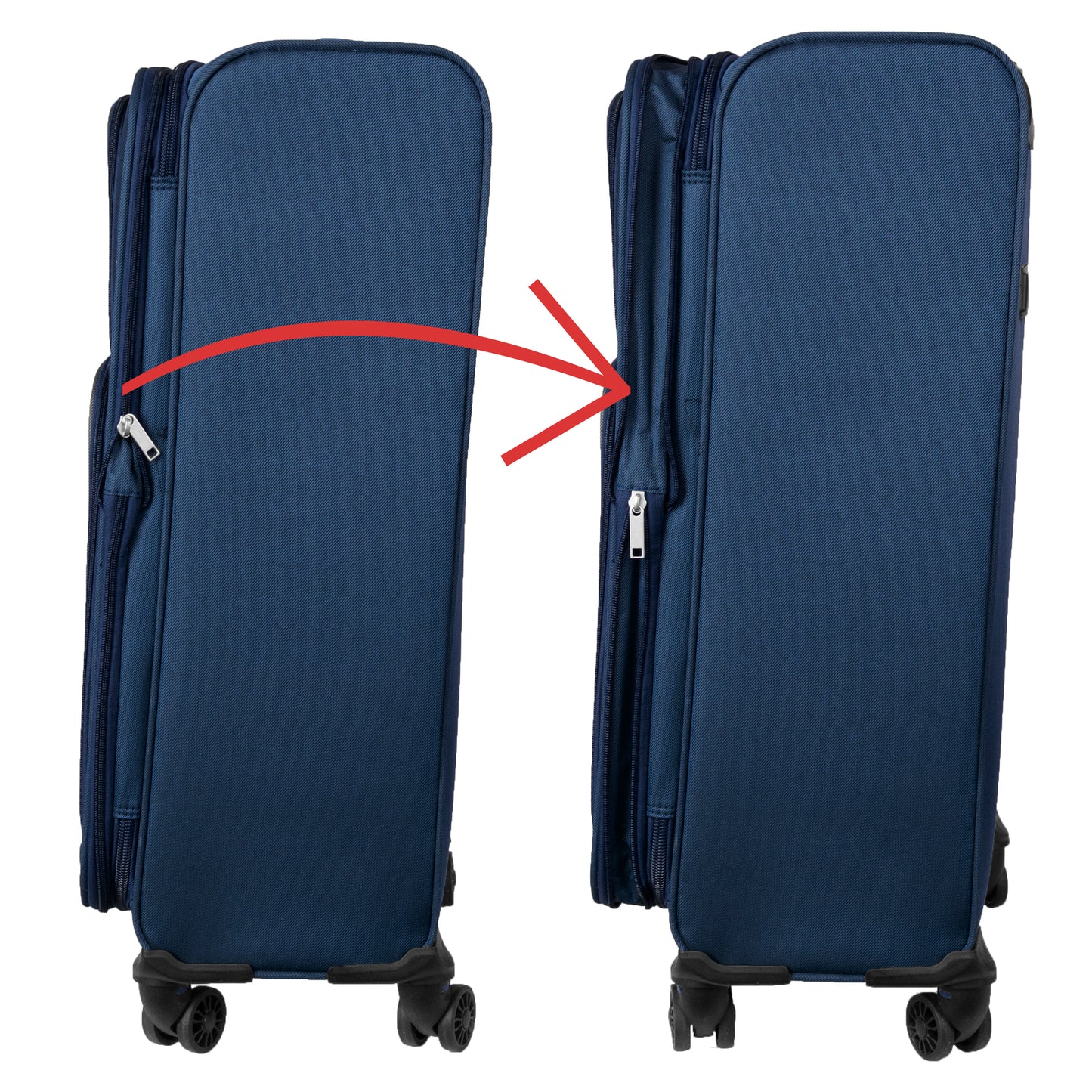 4 Wheels Soft Case Luggage Navy