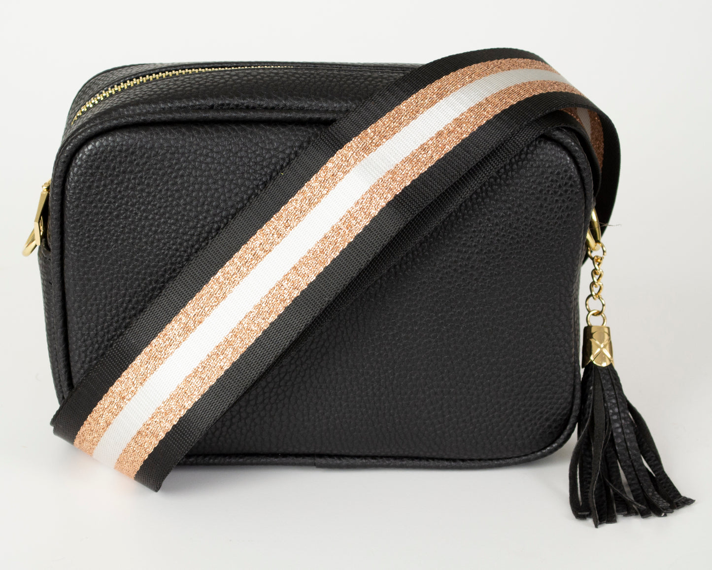 2 Straps Camera Bag with Stripes Pattern