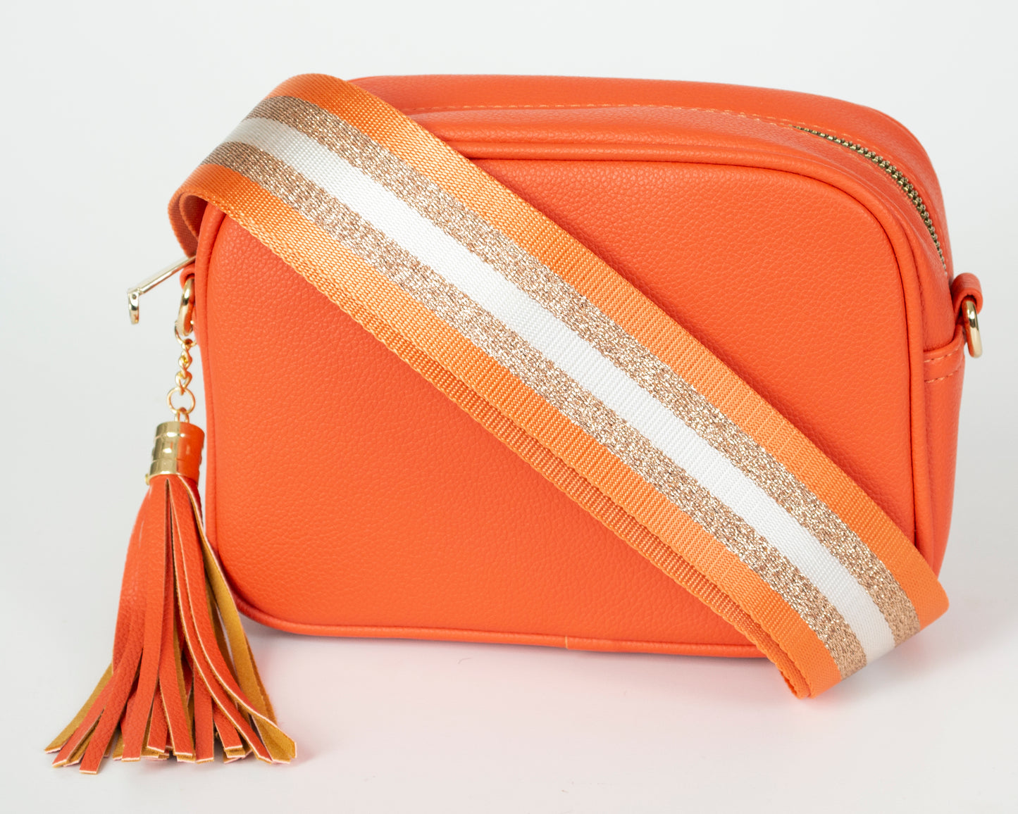2 Straps Camera Bag with Stripes Pattern