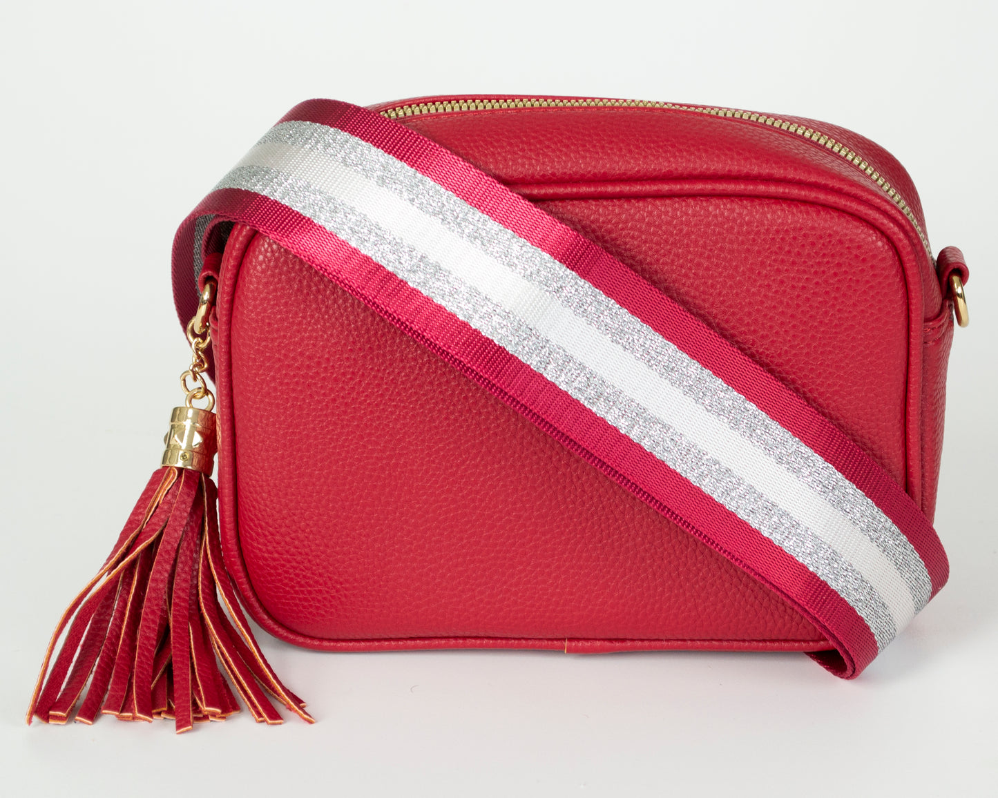 2 Straps Camera Bag with Stripes Pattern