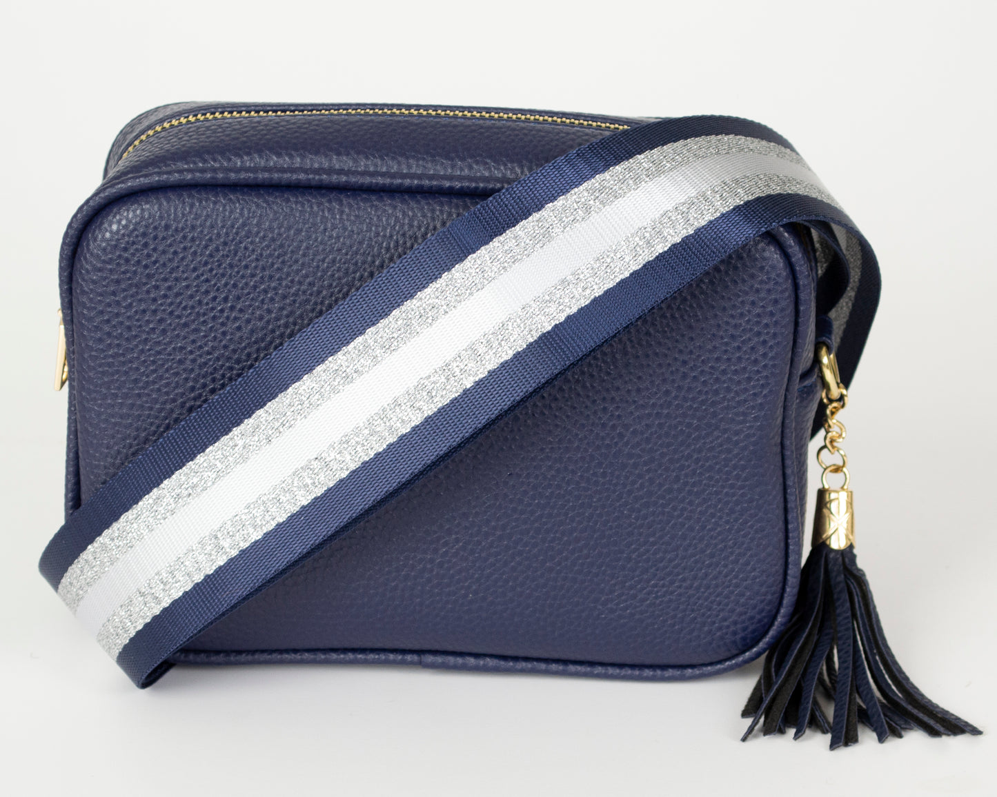 2 Straps Camera Bag with Stripes Pattern