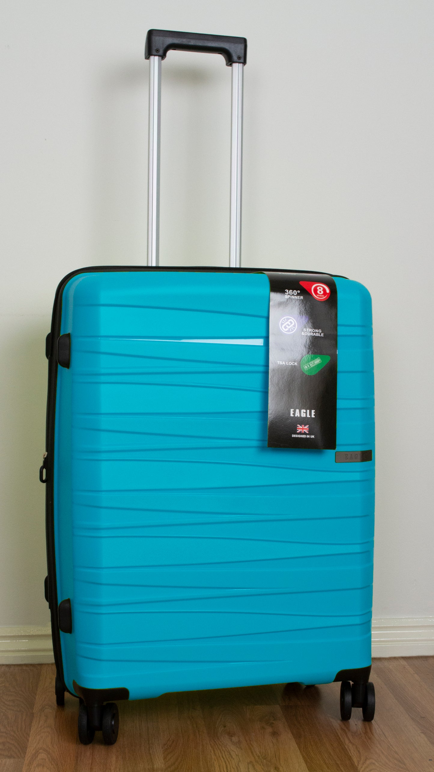 Waves ABS Hard Shell Cabin Suitcase Blue