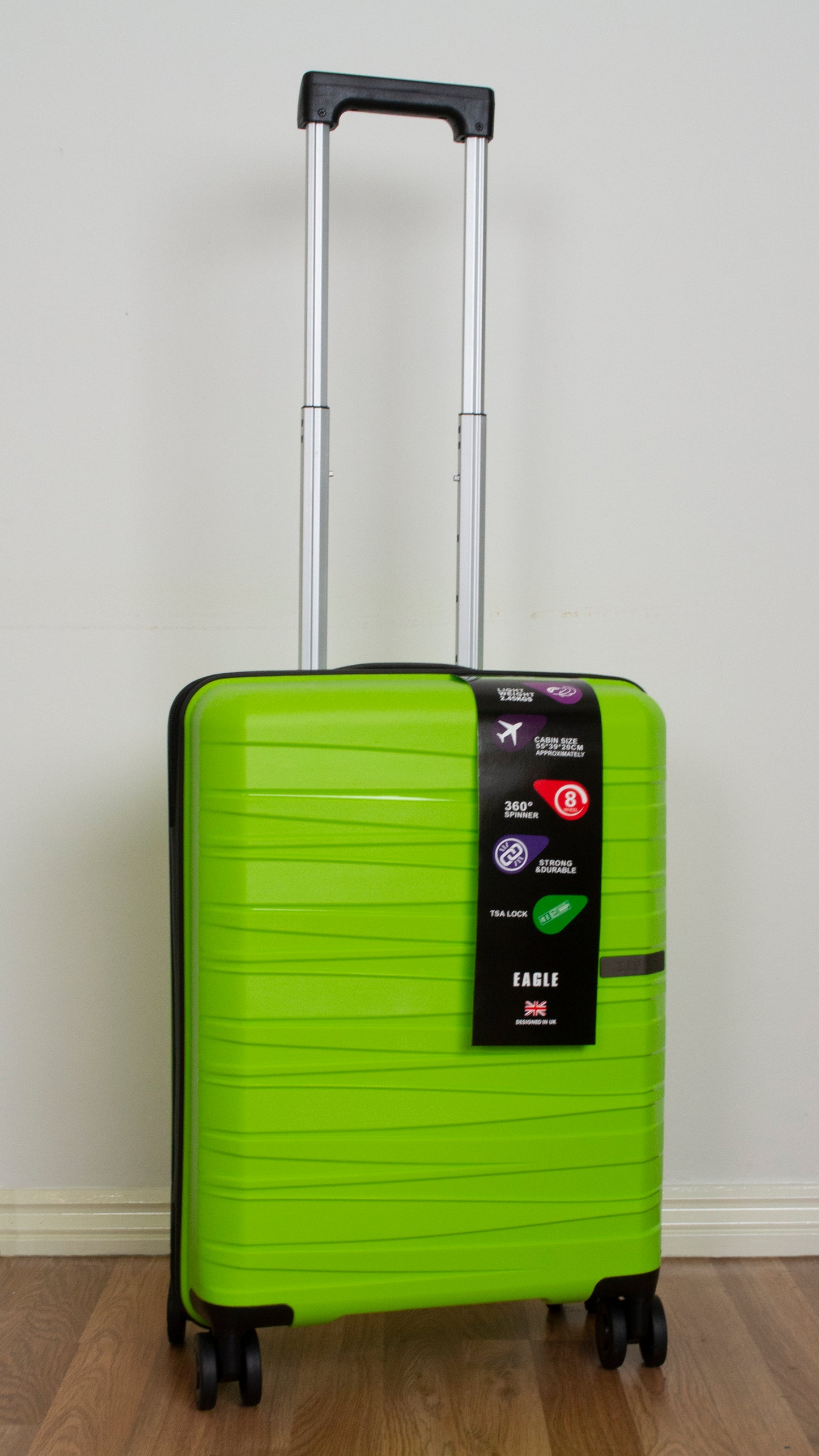 Waves ABS Hard Shell Cabin Suitcase Green
