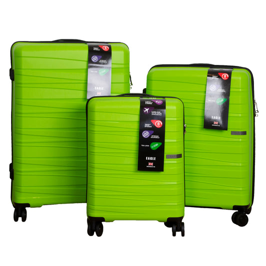 Waves ABS Hard Shell Cabin Suitcase Green