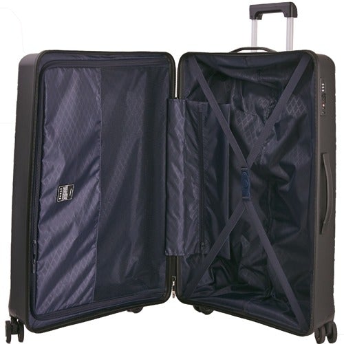 Waves ABS Hard Shell Cabin Suitcase Black