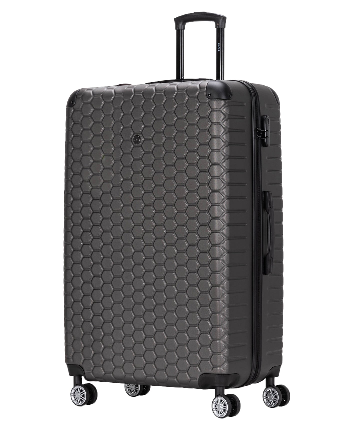 Hexagon ABS Hard Shell Suitcase Dark Grey