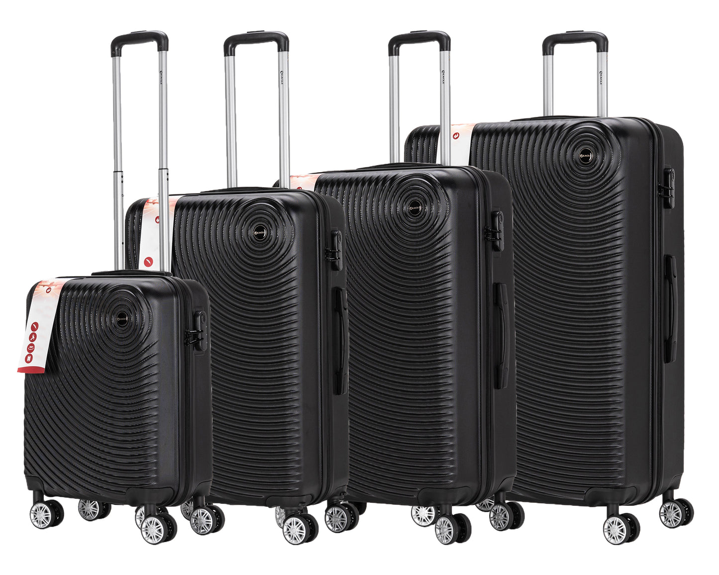 Circle ABS Hard Shell Suitcase Black