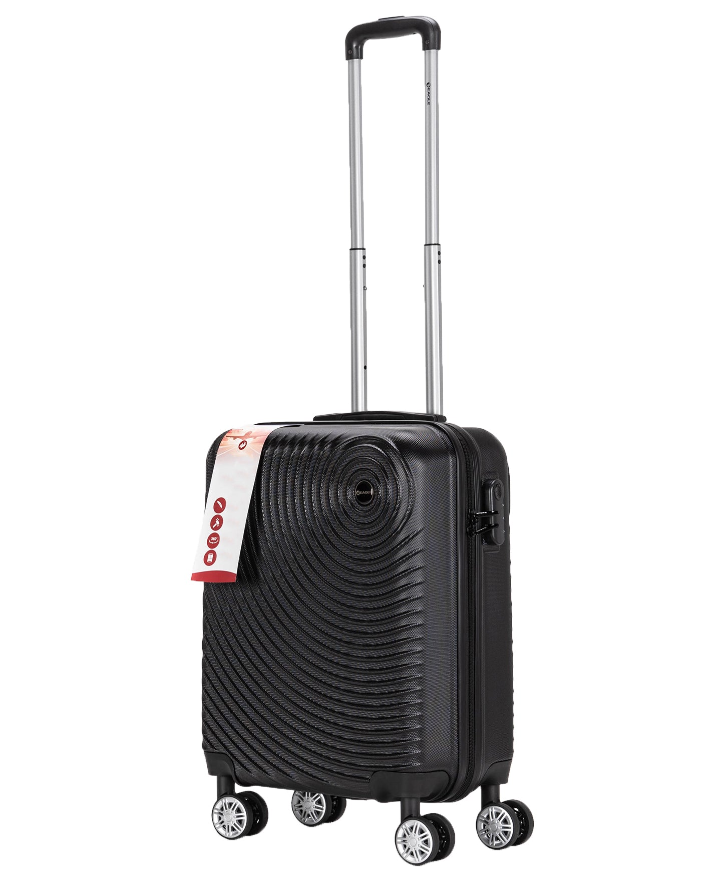 Circle ABS Hard Shell Suitcase Black