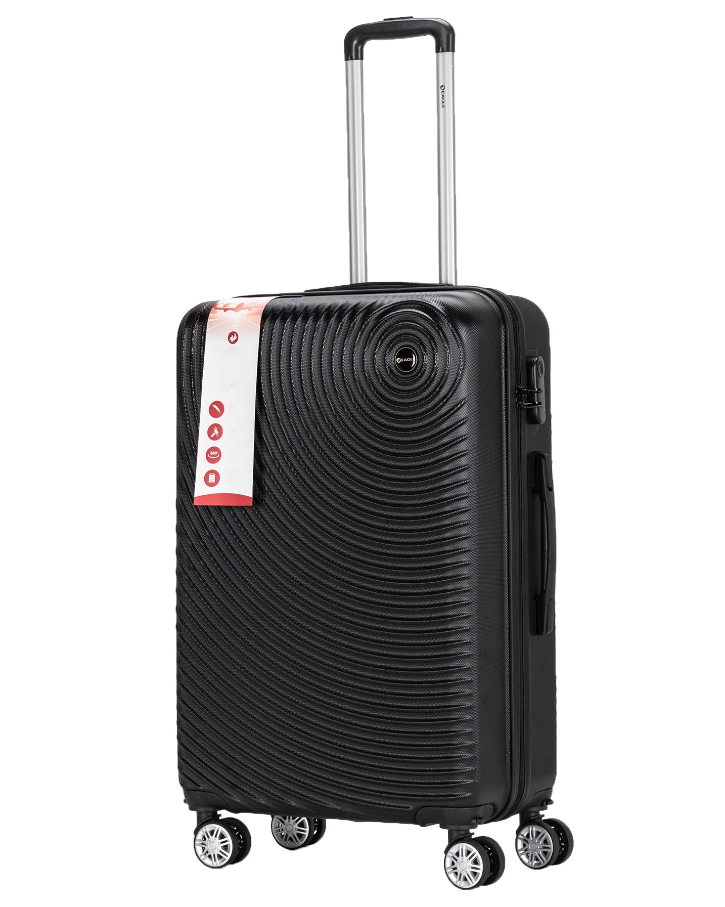 Circle ABS Hard Shell Suitcase Black