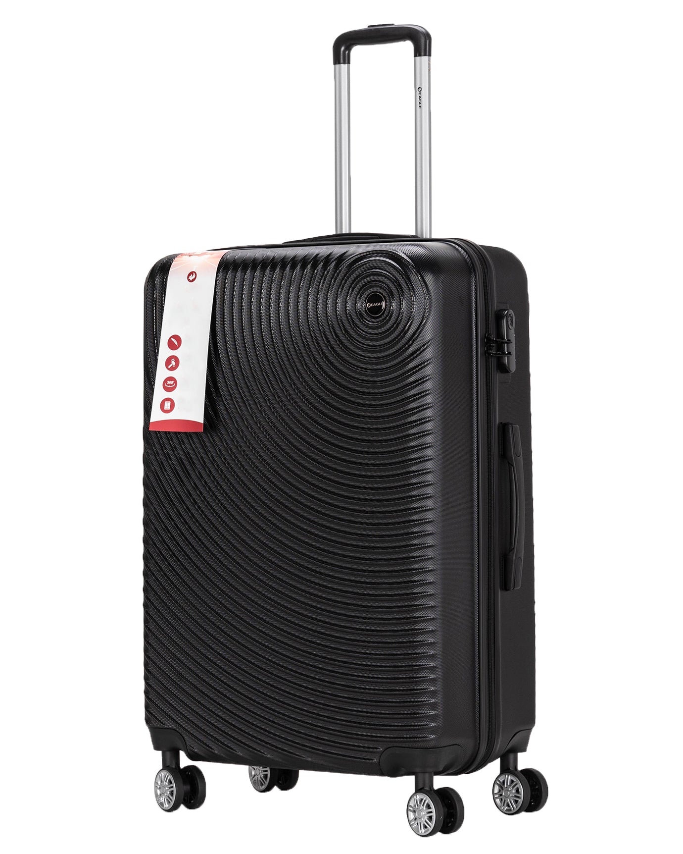 Circle ABS Hard Shell Suitcase Black