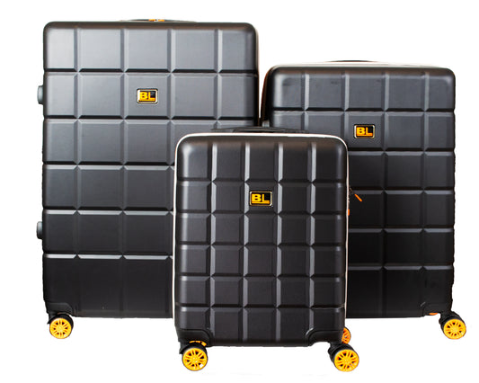 Luggage Hard Shell Suitcase Black-orange