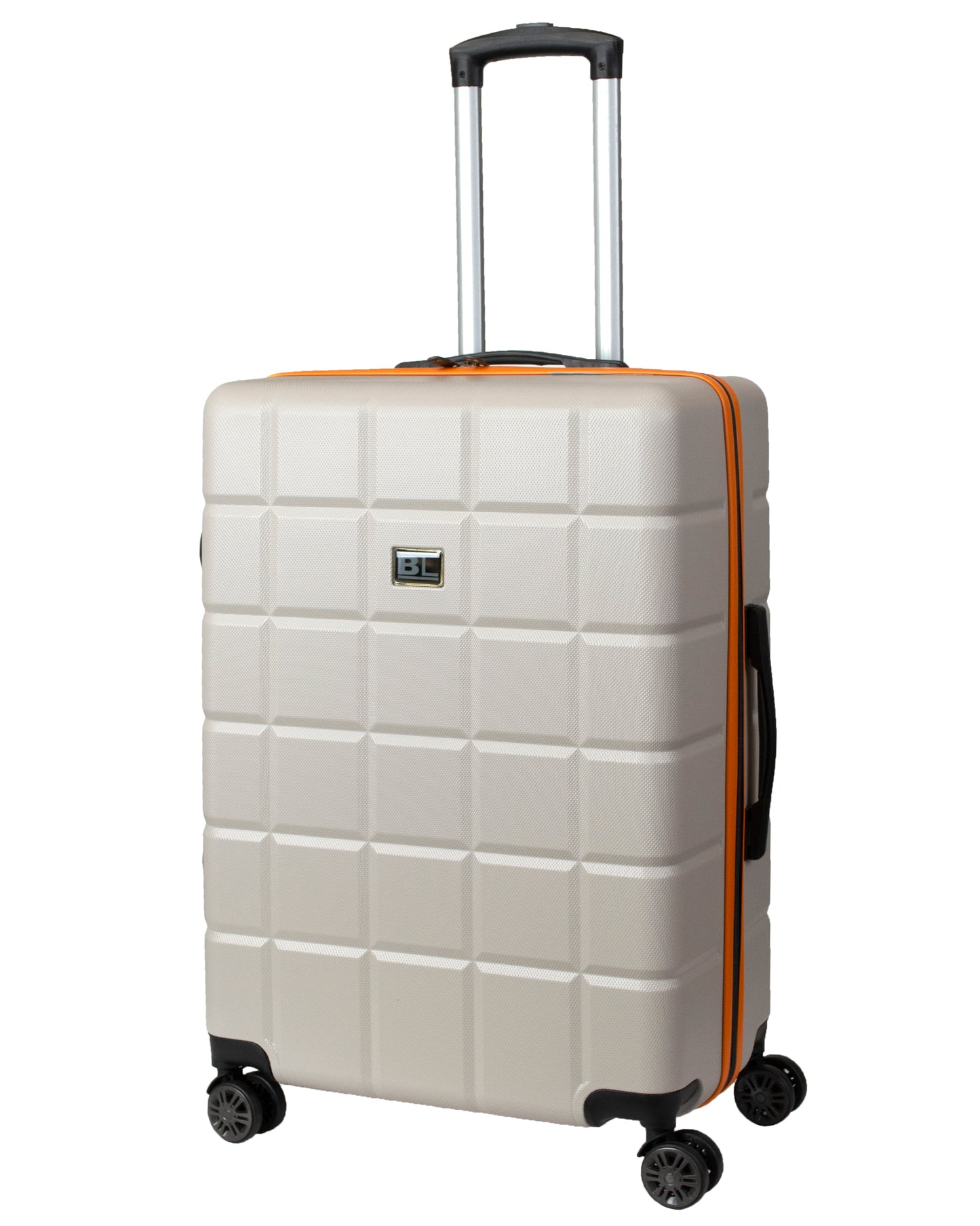 Luggage Hard Shell Suitcase Off-white/orange