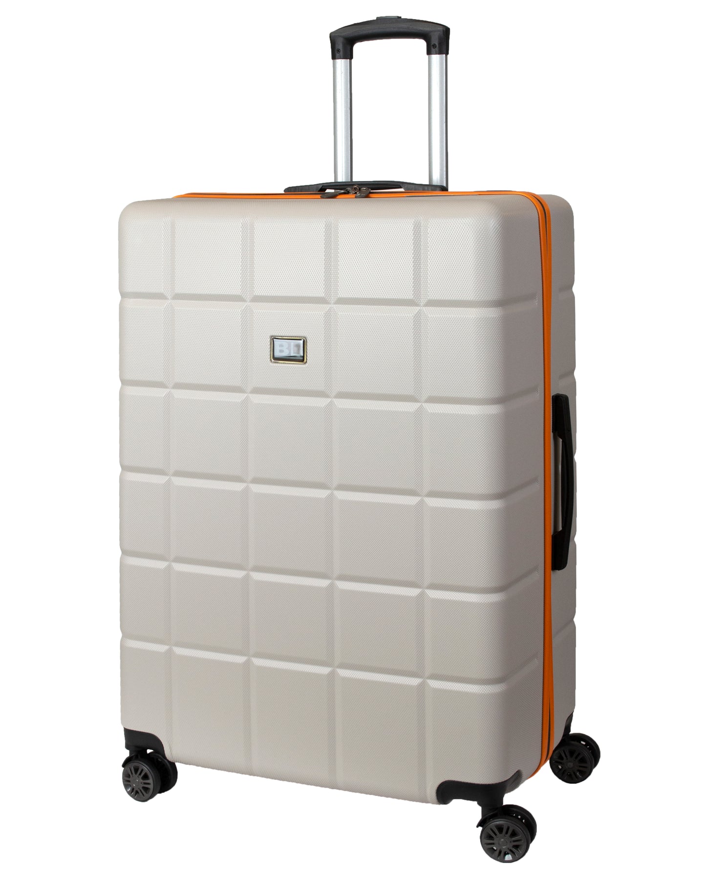 Luggage Hard Shell Suitcase Off-white/orange