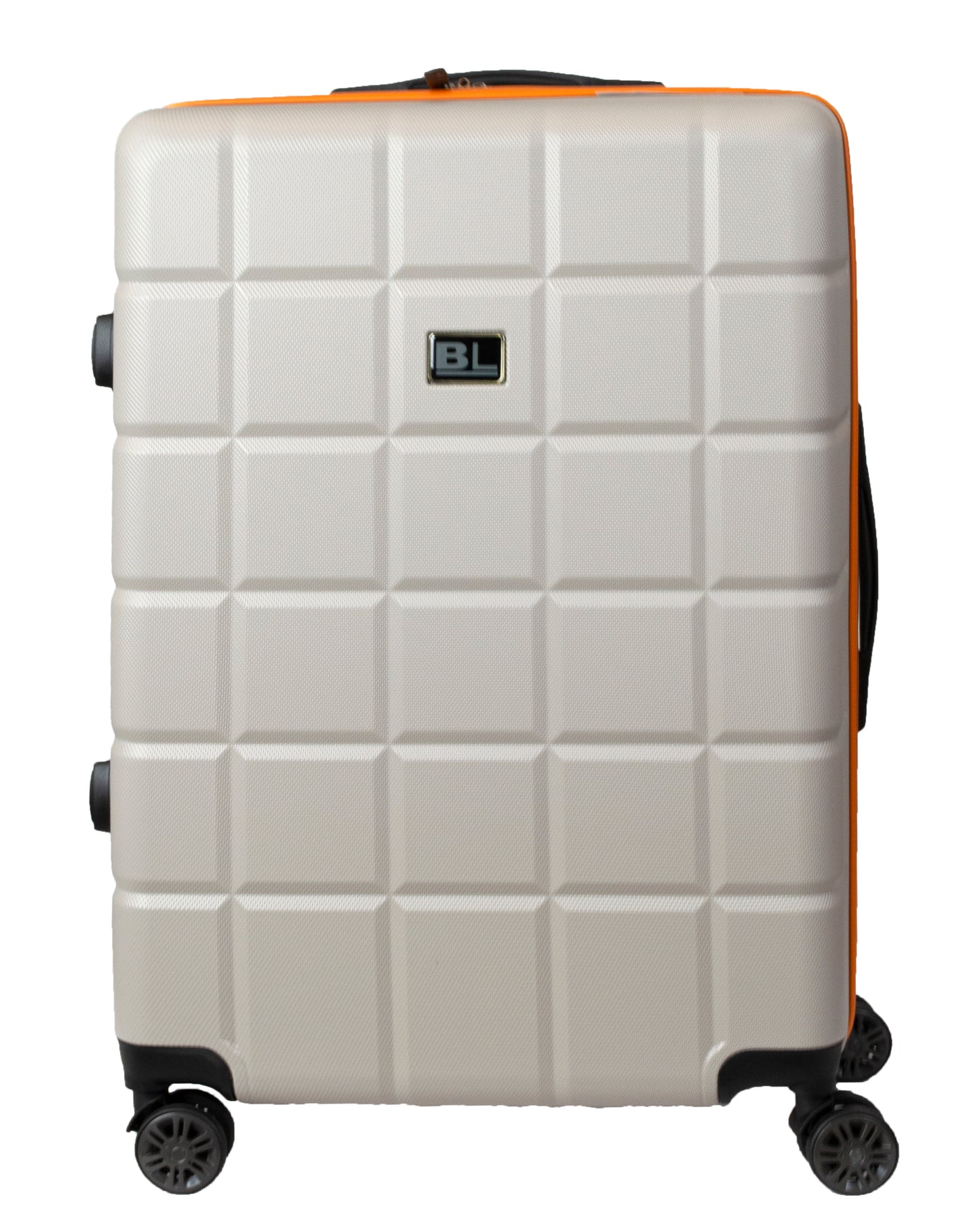 Luggage Hard Shell Suitcase Off-white/orange