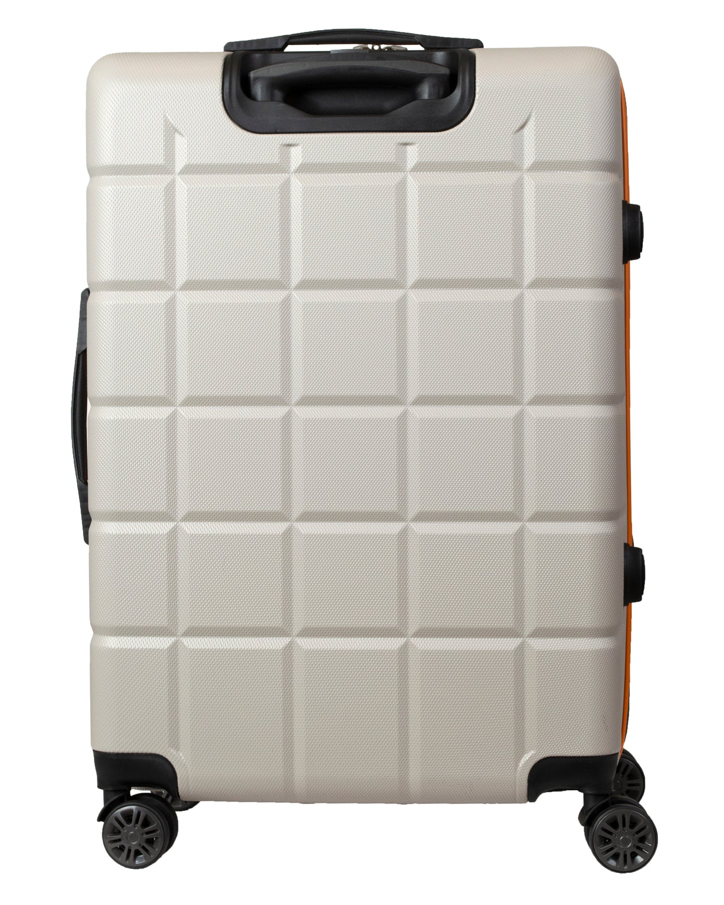 Luggage Hard Shell Suitcase Off-white/orange