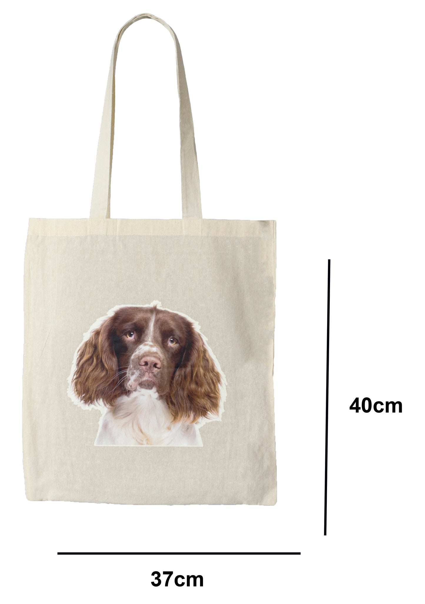 Cotton Shopping Bag with Dog Print