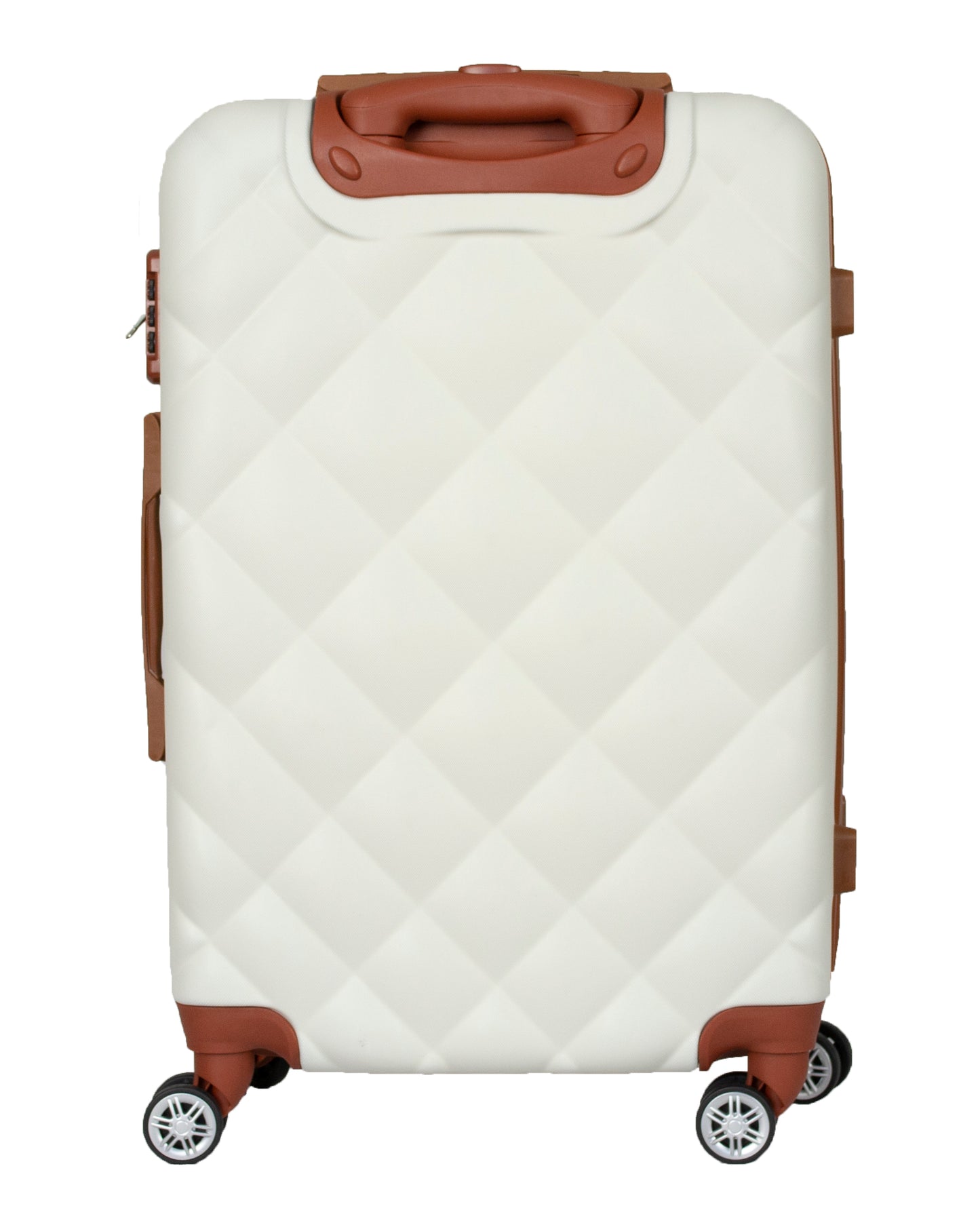 Hard Shell Luggage with 4 Spinner Wheels, Ivory