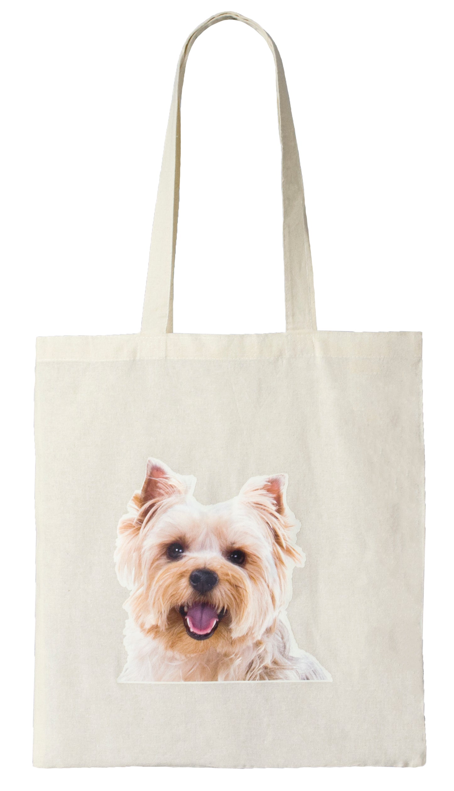 Cotton Shopping Bag with Dog Print
