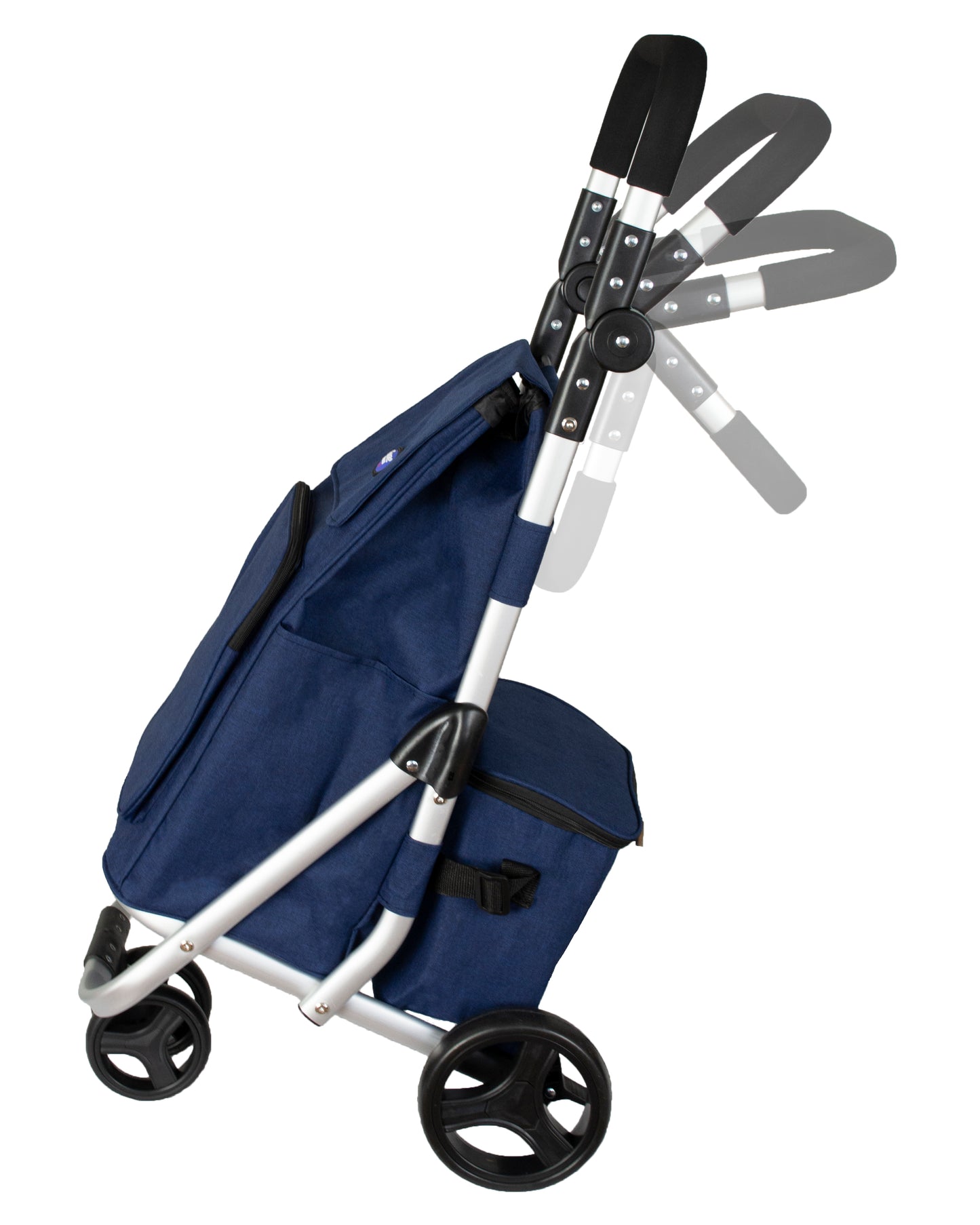 Aluminium Shopping Trolley with Spinner Wheel and Cool Bag