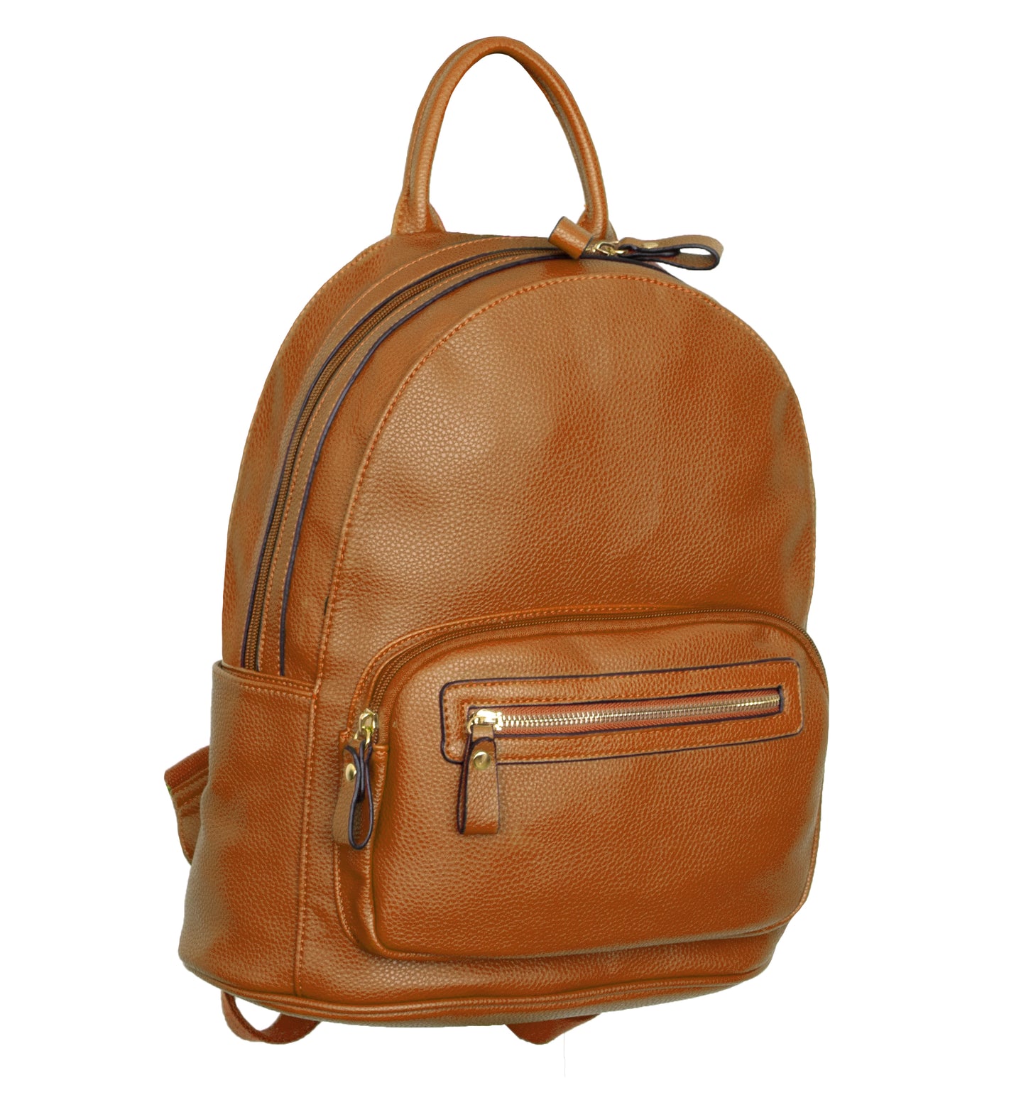 Large Faux Leather Backpack