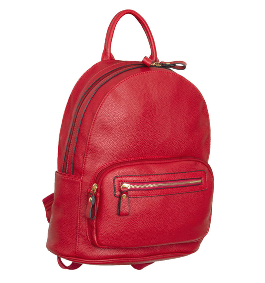 Large Faux Leather Backpack