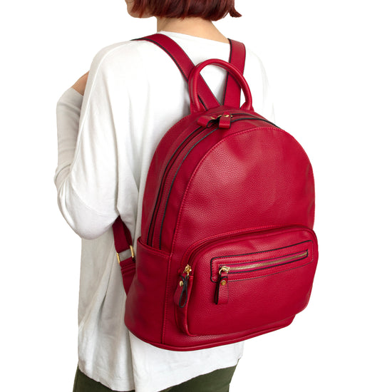 Large Faux Leather Backpack – Bergs Designs