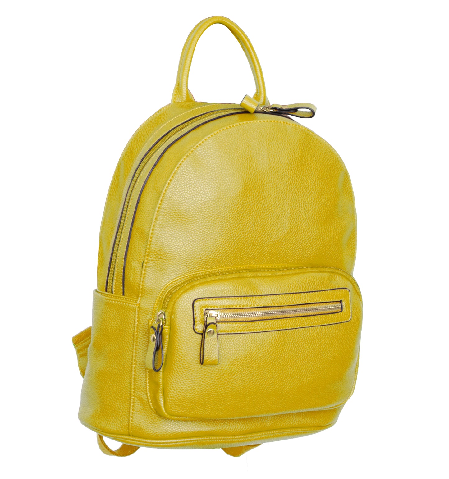 Large Faux Leather Backpack