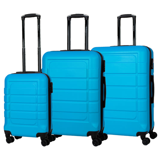Hard Shell Suitcase with 4 Spinner Wheels, Blue