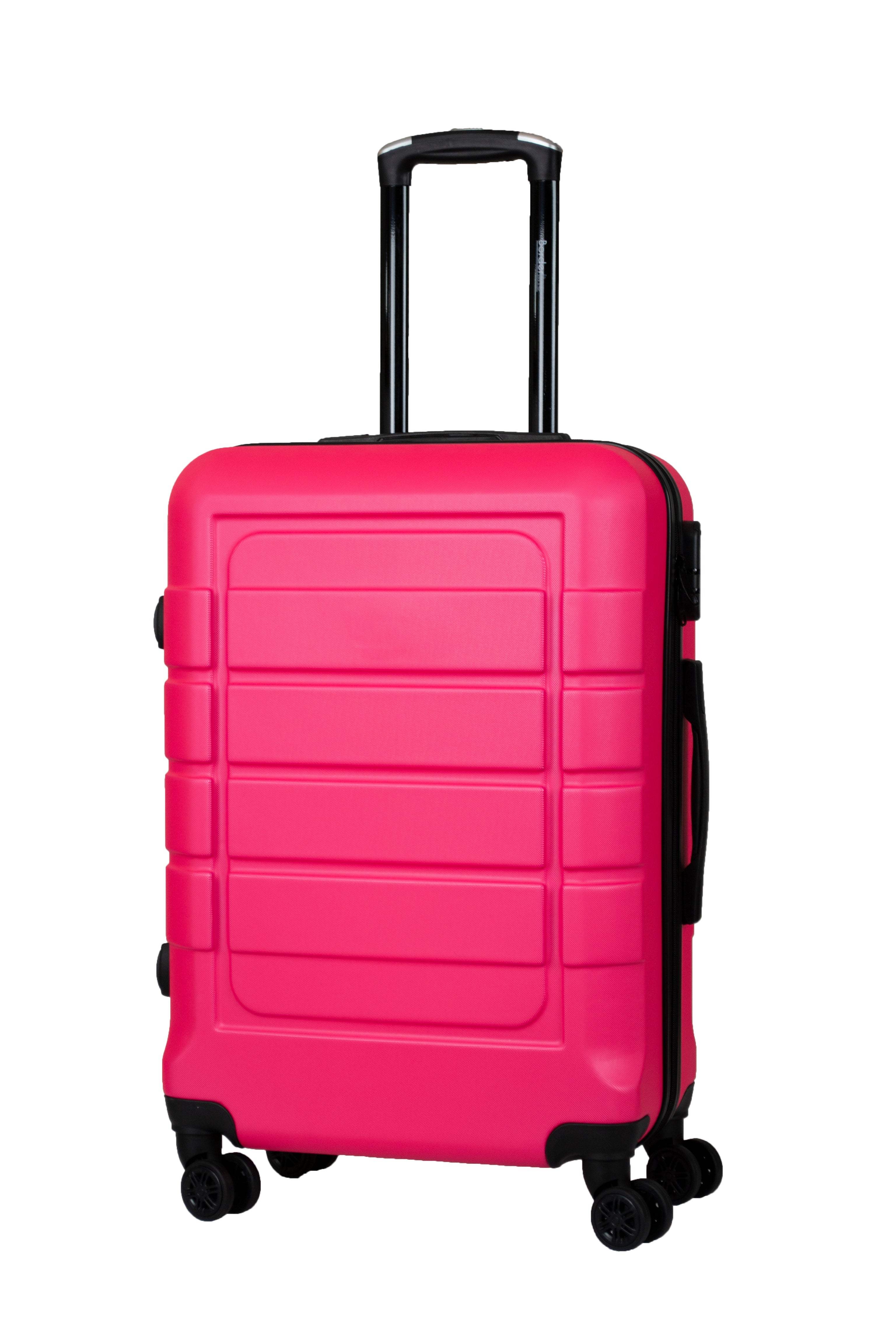 Hard Shell Suitcase with 4 Spinner Wheels Hot Pink