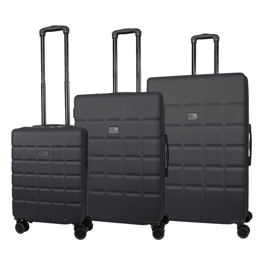 Hard Shell Luggage with 4 Spinner Wheels, Black
